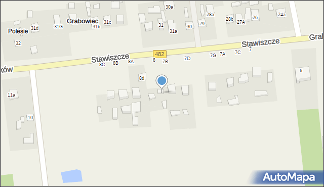 Grabowiec, Stawiszcze, 8, mapa Grabowiec