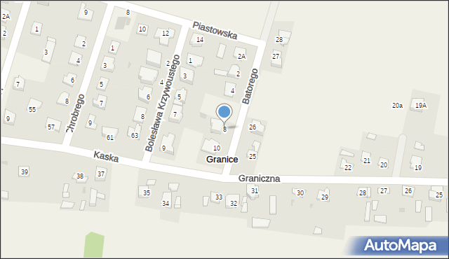 Granice, Stefana Batorego, 8, mapa Granice