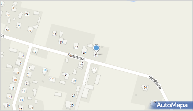 Granice, Strażacka, 21, mapa Granice