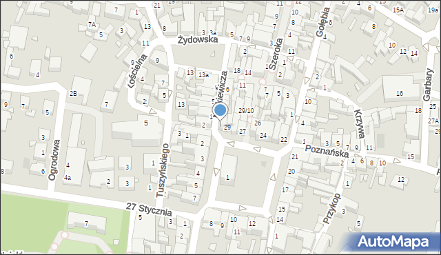 Grodzisk Wielkopolski, Stary Rynek, 30, mapa Grodzisk Wielkopolski