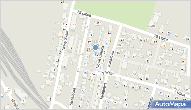 Grodzisk Wielkopolski, Strzelecka, 14a, mapa Grodzisk Wielkopolski