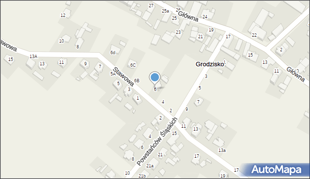 Grodzisko, Stawowa, 6, mapa Grodzisko