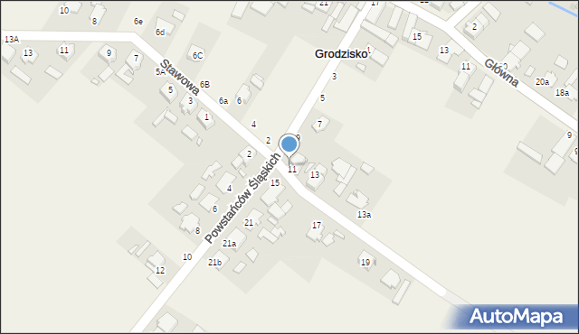 Grodzisko, Stawowa, 6a, mapa Grodzisko