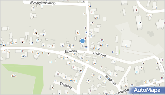 Grójec, Stokowa, 22, mapa Grójec