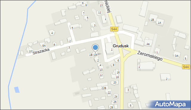 Grudusk, Strażacka, 1A, mapa Grudusk