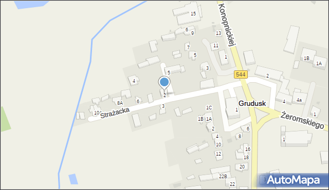 Grudusk, Strażacka, 2, mapa Grudusk