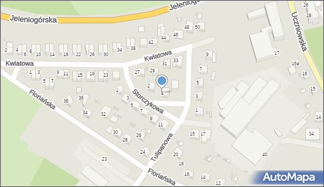 Gryfów Śląski, Storczykowa, 4, mapa Gryfów Śląski