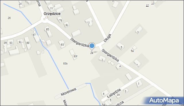 Grzędzice, Stargardzka, 2a, mapa Grzędzice