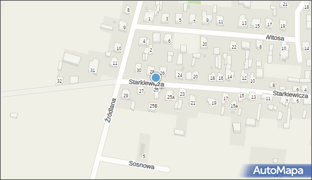 Grzegorzew, Starkiewicza Szczęsnego, ks., 25, mapa Grzegorzew