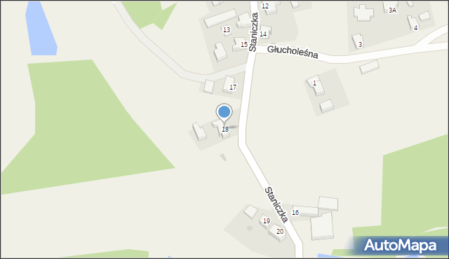 Grzmiąca, Staniczka, 18, mapa Grzmiąca