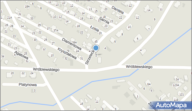 Hajnówka, Strzelecka, 2, mapa Hajnówka