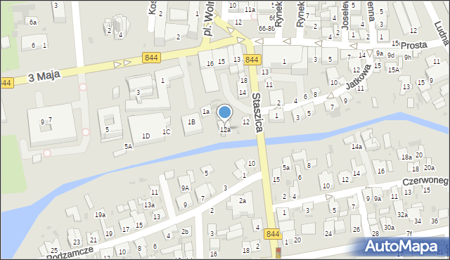 Hrubieszów, Staszica Stanisława, 12a, mapa Hrubieszów
