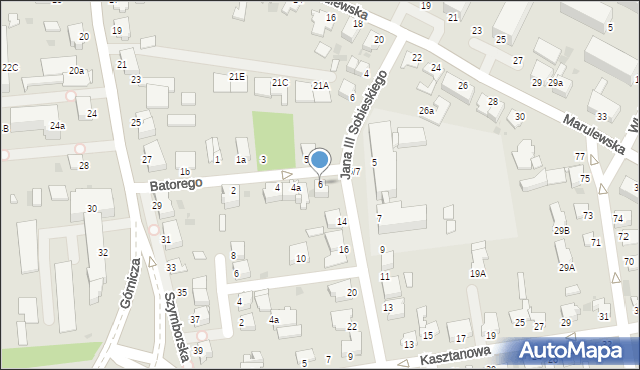 Inowrocław, Stefana Batorego, 6, mapa Inowrocławia