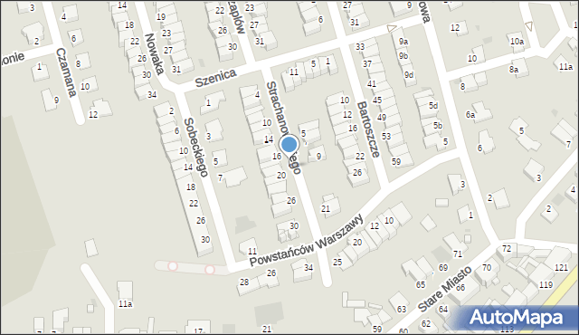 Inowrocław, Strachanowskiego Marcina, hm., 11, mapa Inowrocławia