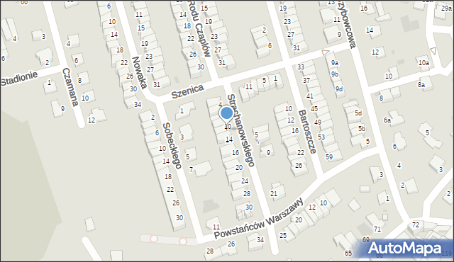 Inowrocław, Strachanowskiego Marcina, hm., 12, mapa Inowrocławia