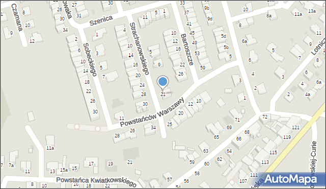 Inowrocław, Strachanowskiego Marcina, hm., 21, mapa Inowrocławia