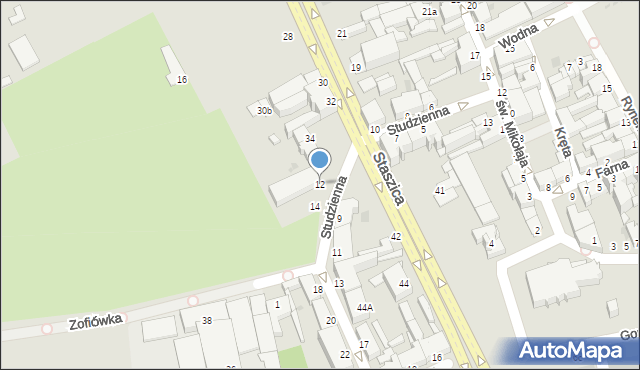 Inowrocław, Studzienna, 12, mapa Inowrocławia