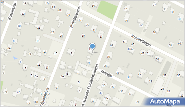 Izabelin C, Stanisława Augusta Poniatowskiego, 11A, mapa Izabelin C