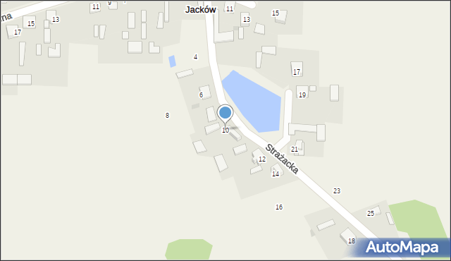 Jacków, Strażacka, 10, mapa Jacków