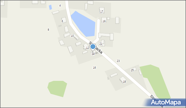 Jacków, Strażacka, 14, mapa Jacków