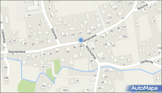 Jadowniki, Staropolska, 88, mapa Jadowniki