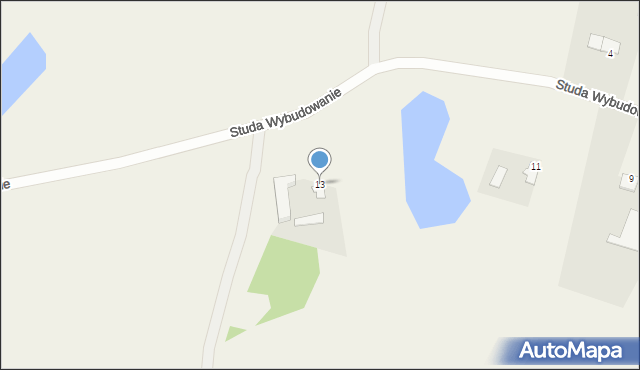 Jamielnik, Studa Wybudowanie, 13, mapa Jamielnik