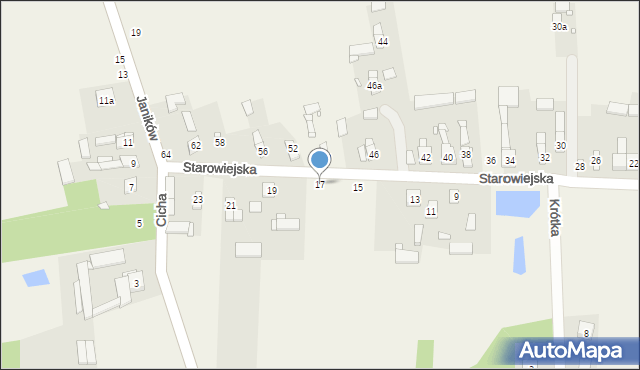 Janików, Starowiejska, 17, mapa Janików