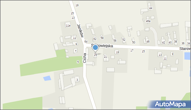 Janików, Starowiejska, 23, mapa Janików