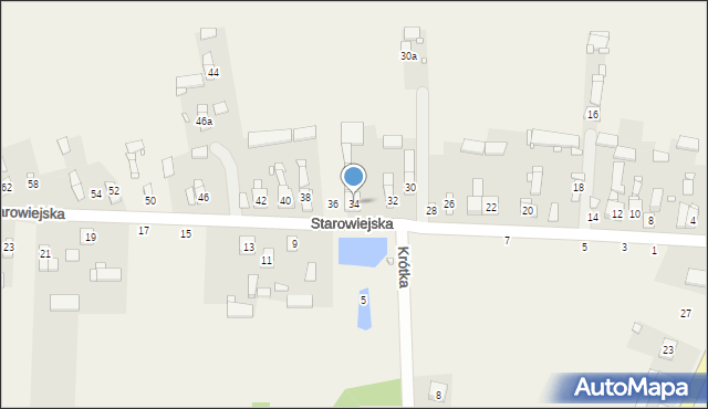 Janików, Starowiejska, 34, mapa Janików