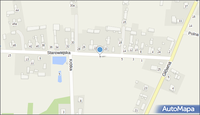 Janików, Starowiejska, 7, mapa Janików