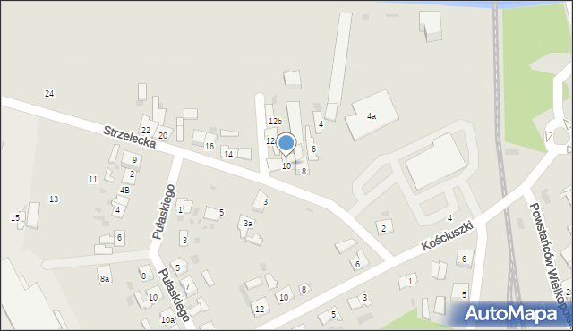 Janowiec Wielkopolski, Strzelecka, 10, mapa Janowiec Wielkopolski