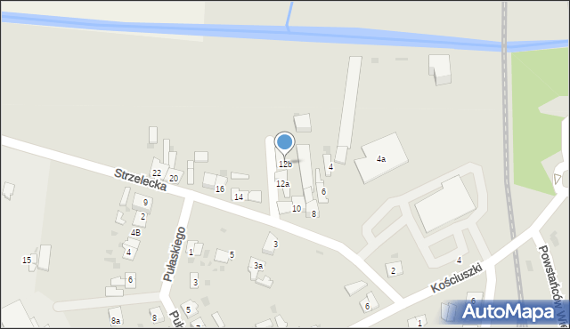 Janowiec Wielkopolski, Strzelecka, 12b, mapa Janowiec Wielkopolski