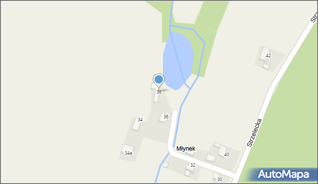 Jaryszów, Strzelecka, 38, mapa Jaryszów