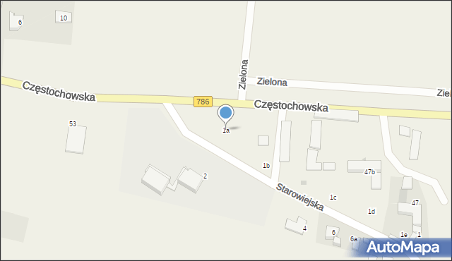 Jaskrów, Starowiejska, 1a, mapa Jaskrów