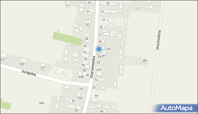 Jaskrów, Starowiejska, 43, mapa Jaskrów