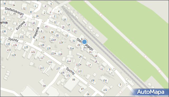 Jastarnia, Stefańskiego Pawła, ks., 27, mapa Jastarnia