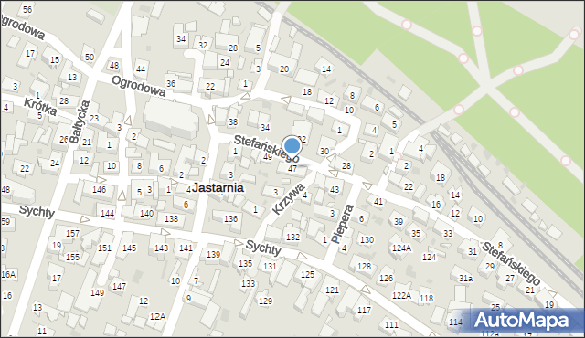 Jastarnia, Stefańskiego Pawła, ks., 47, mapa Jastarnia