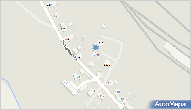 Jawor, Starojaworska, 122D, mapa Jawor