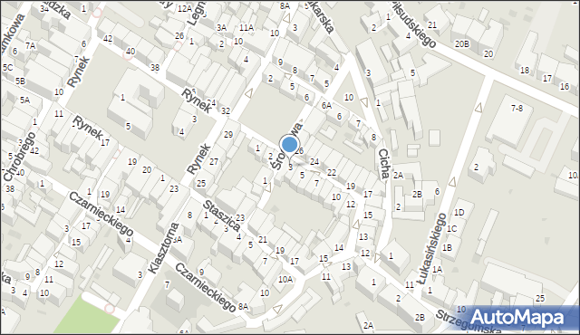 Jawor, Staromiejska, 3, mapa Jawor