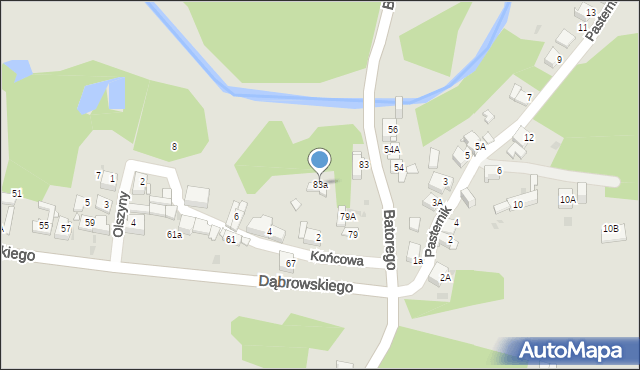 Jaworzno, Stefana Batorego, 83a, mapa Jaworzno