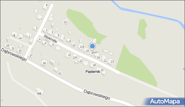 Jaworzno, Stokrotki, 17, mapa Jaworzno