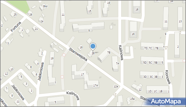 Jaworzno, Starowiejska, 16, mapa Jaworzno