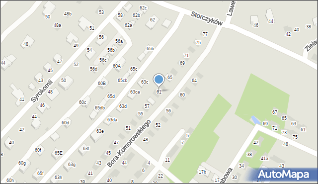 Jaworzno, Storczyków, 61h, mapa Jaworzno