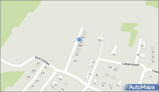 Jaworzno, Storczyków, 62e, mapa Jaworzno