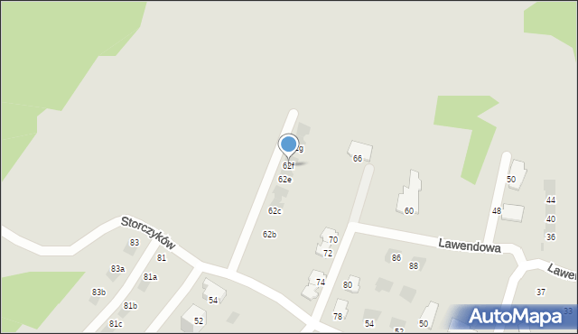 Jaworzno, Storczyków, 62f, mapa Jaworzno