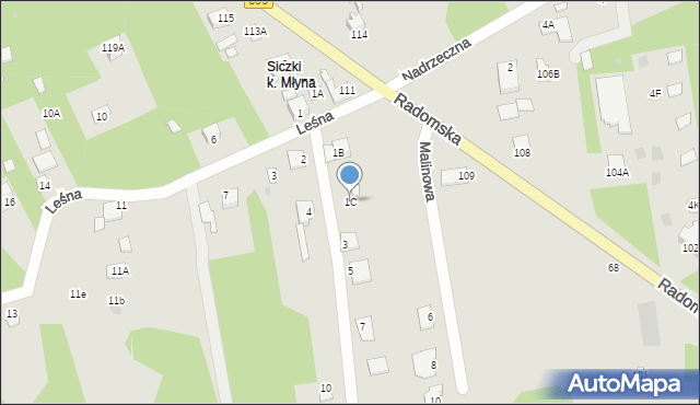 Jedlnia-Letnisko, Staroradomska, 1C, mapa Jedlnia-Letnisko