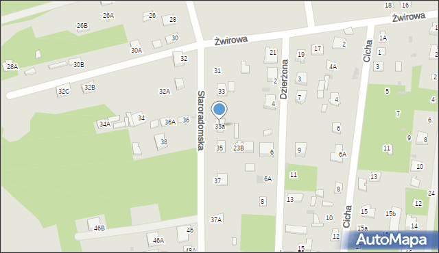 Jedlnia-Letnisko, Staroradomska, 33a, mapa Jedlnia-Letnisko