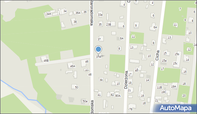 Jedlnia-Letnisko, Staroradomska, 37A, mapa Jedlnia-Letnisko