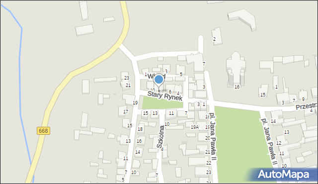 Jedwabne, Stary Rynek, 8, mapa Jedwabne