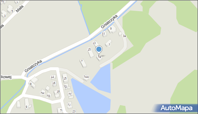 Jelenia Góra, Strumykowa, 7a, mapa Jelenia Góra